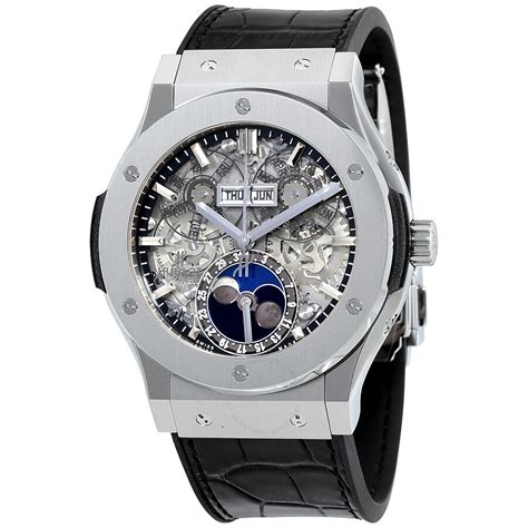 hublot moonphase titanium watch.